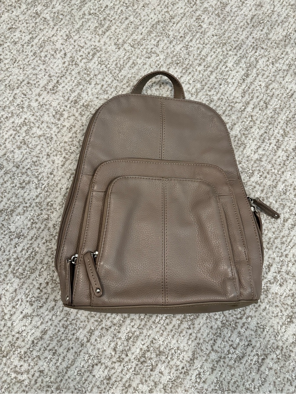 Tignanello Taupe Leatherette Backpack